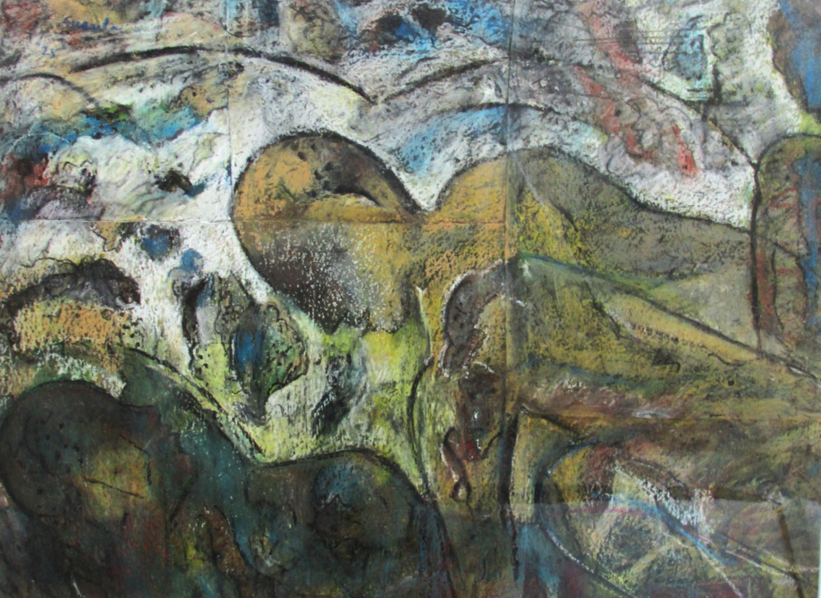 Epic Series-3_Oil Pastel on Paper_38"X24.5"_2025