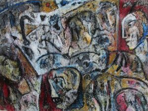Epic Series-12_Oil Pastel on Board_31"X23"_2025